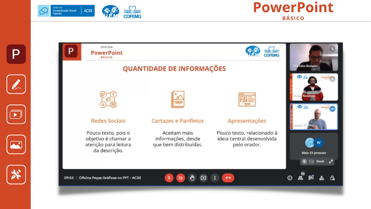 Realizada Oficina de Peças Gráficas no PowerPoint2